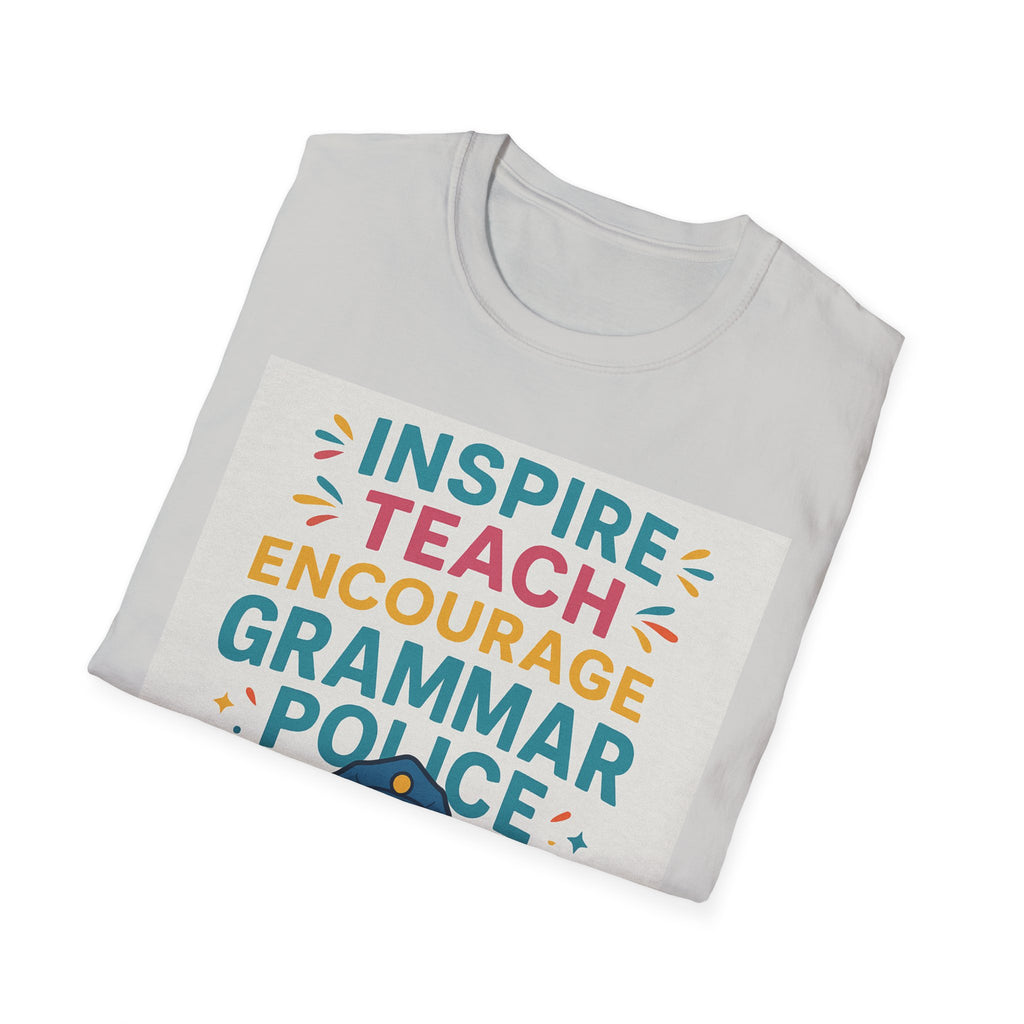 Grammar Police Teacher T-Shirt, Funny Teach Inspire Gift, Musical Education Shirt, Teacher Appreciation, Back to School Outfit