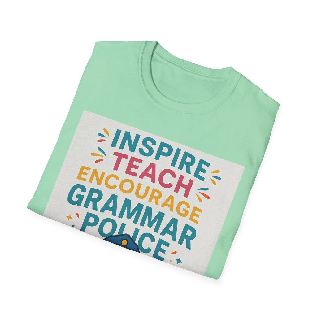 Grammar Police Teacher T-Shirt, Funny Teach Inspire Gift, Musical Education Shirt, Teacher Appreciation, Back to School Outfit