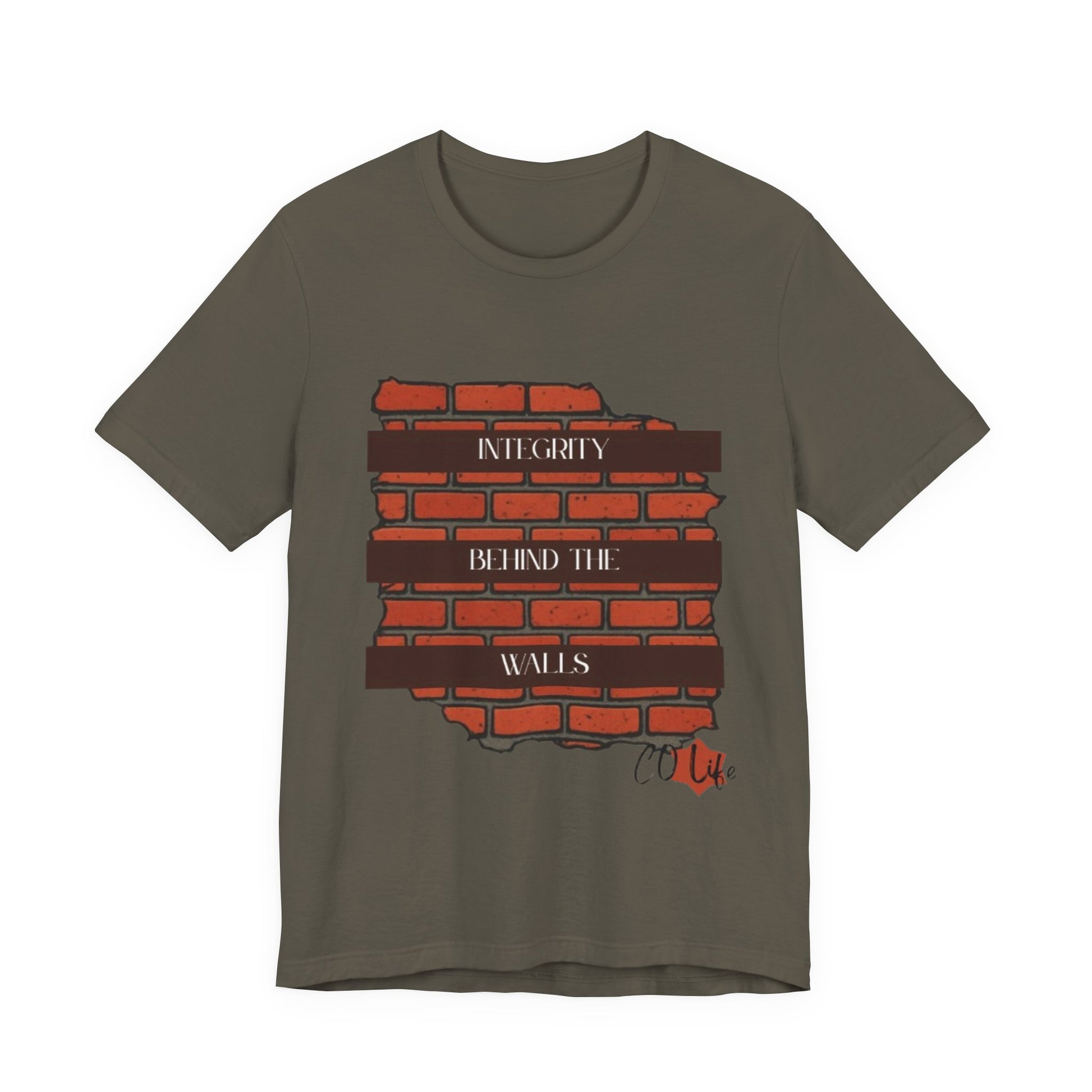 Integrity Behind the Walls T-Shirt | Unisex Jersey Tee, Casual Wear, Graphic Tee, Inspiring Quote Shirt, Gift for Him/Her