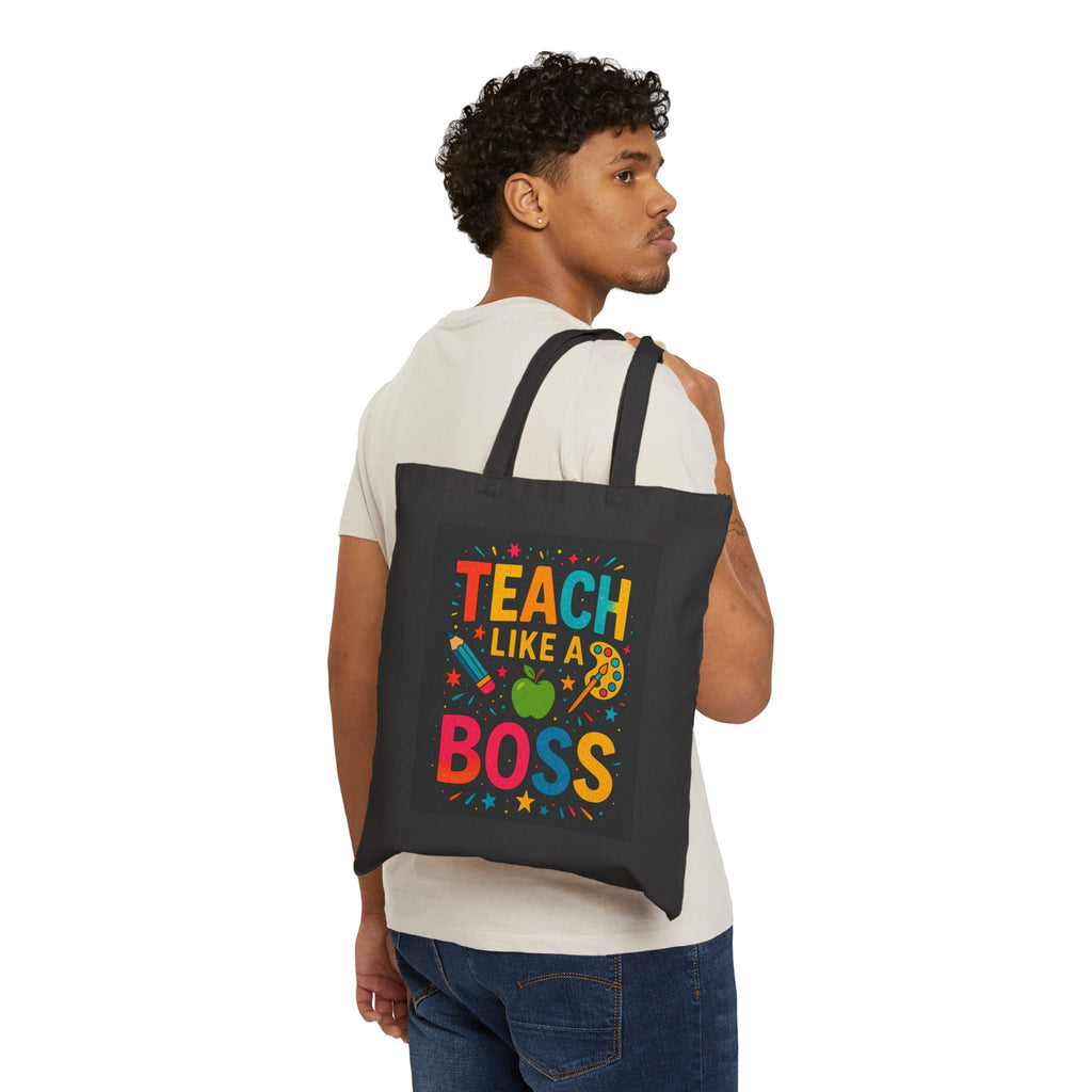 Teach Like a Boss Cotton Canvas Tote Bag | Teacher Tote, Fun Gift for Educators, Back to School Tote, Eco-Friendly Shopping Bag, [...]