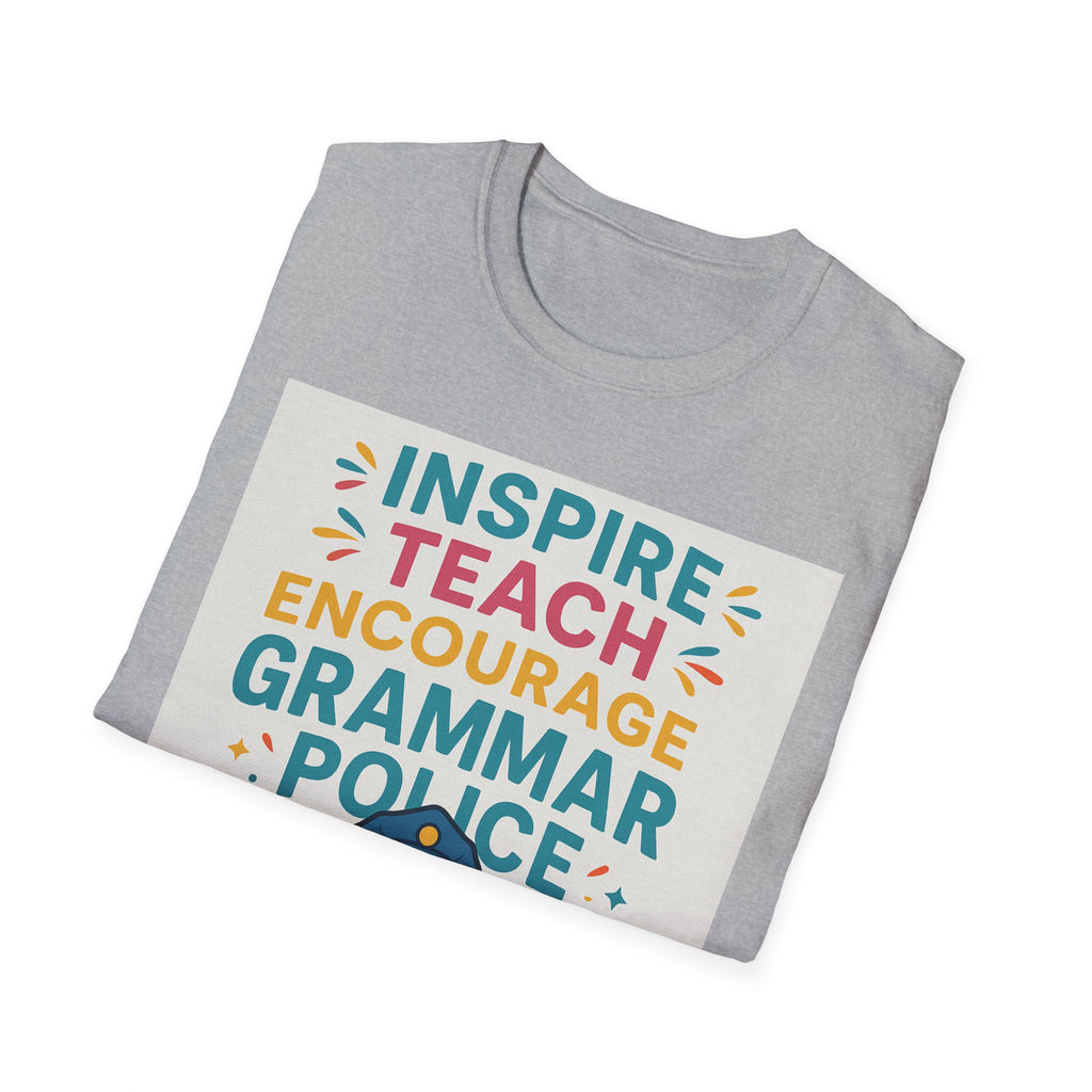 Grammar Police Teacher T-Shirt, Funny Teach Inspire Gift, Musical Education Shirt, Teacher Appreciation, Back to School Outfit