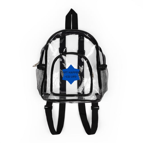 Clear Stadium Backpack, Transparent Backpack, Sports Game Accessory, College Essential, Festival Bag, Clear Bag for Events