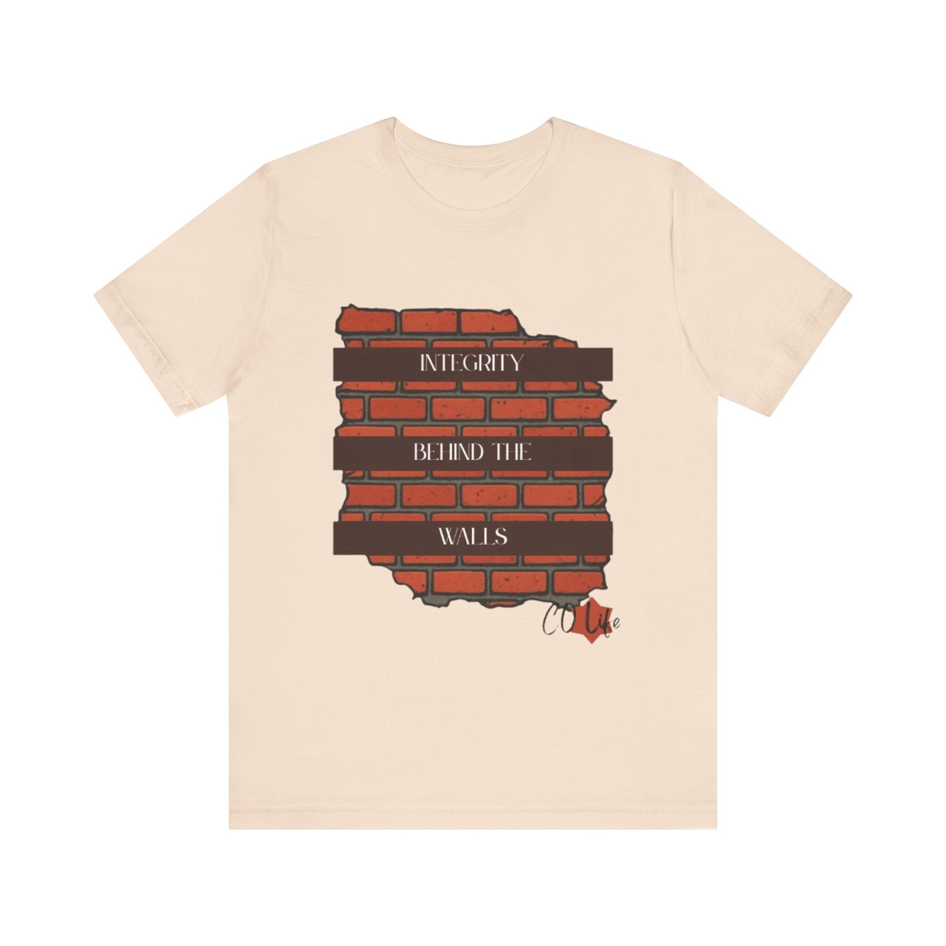 Integrity Behind the Walls T-Shirt | Unisex Jersey Tee, Casual Wear, Graphic Tee, Inspiring Quote Shirt, Gift for Him/Her