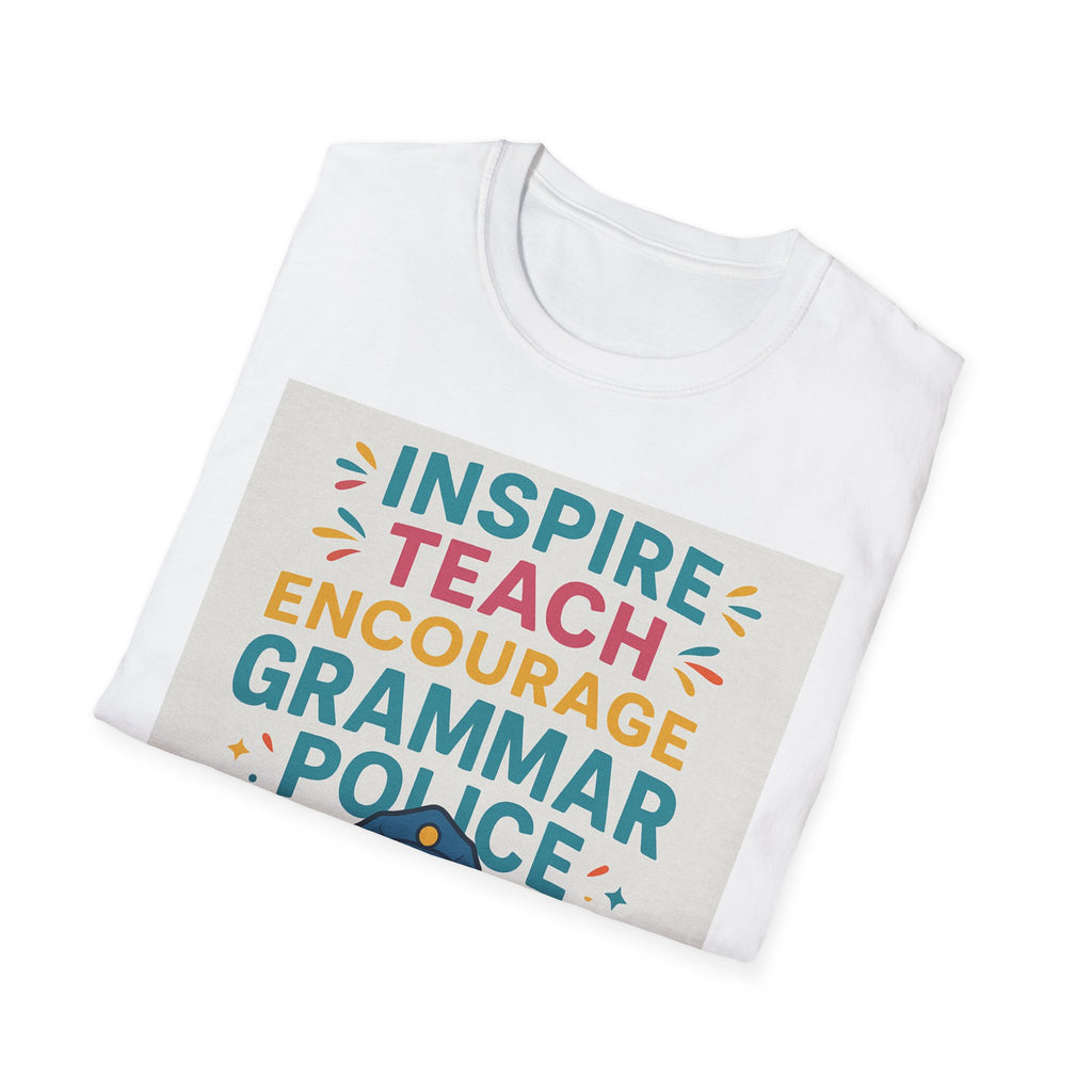Grammar Police Teacher T-Shirt, Funny Teach Inspire Gift, Musical Education Shirt, Teacher Appreciation, Back to School Outfit
